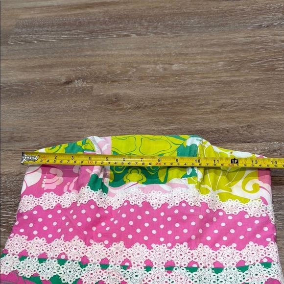 Lilly Pulitzer Strapless Floral SZ 0 Pink and Green Mini Dress for Vibrant Style - Picture 5 of 14